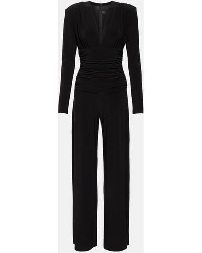 Norma Kamali Ruched Jersey Jumpsuit - Black