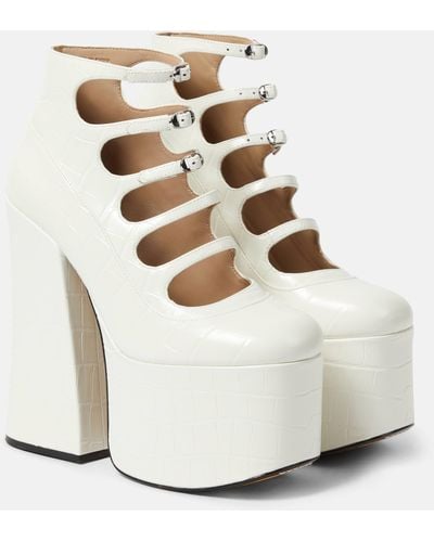 Marc Jacobs Kiki 150 Leather Platform Ankle Boots - White