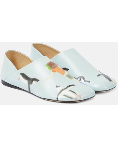 Loewe X Suna Fujita Toy Leather Slippers - White