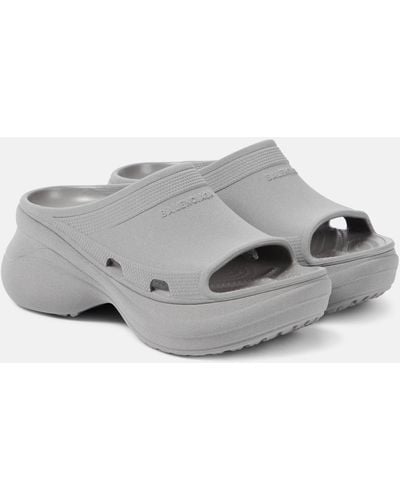 Balenciaga X Crocs Pool Slides - Grey