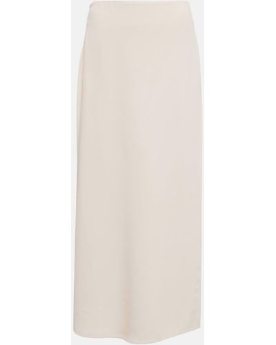 Totême Crepe Midi Skirt - White