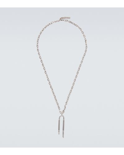 Givenchy Lock Chain Necklace - White