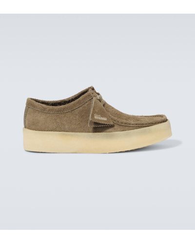 Clarks Wallabee Suede Moccasins - White