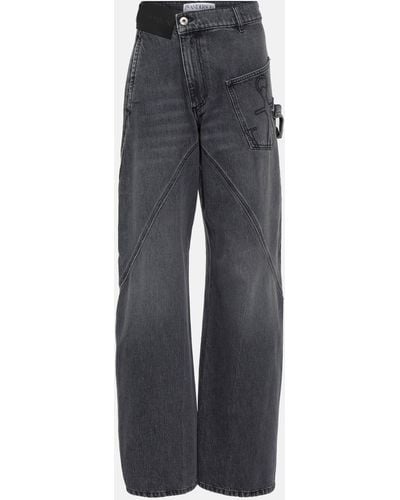 JW Anderson Twisted High-rise Straight Jeans - Blue