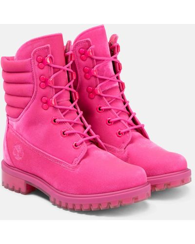 Jimmy Choo X Timberland 8-inch Puffer Boots - Pink