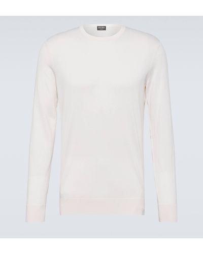 ZEGNA Cashmere And Silk Sweater - White