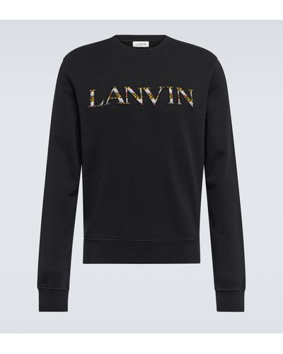 Lanvin Embroidered Cotton Sweatshirt - Black