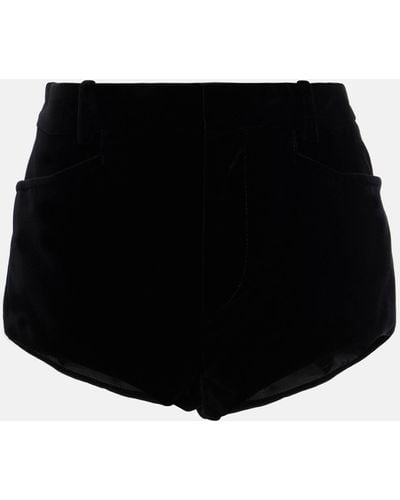 Tom Ford Cotton Velvet Shorts - Black