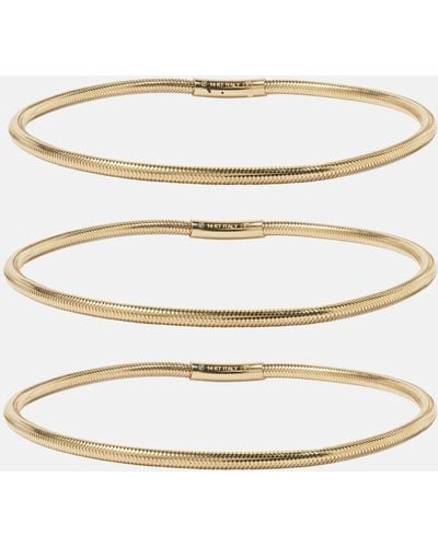STONE AND STRAND Liquid Gold Stretch 14kt Gold Bracelet - White