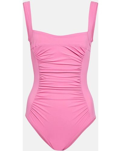 Karla Colletto Basics Ruched Swimsuit - Pink