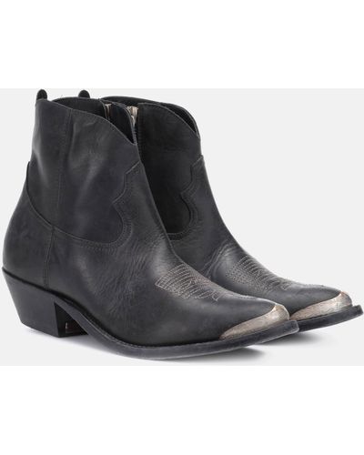 Golden Goose Young Leather Ankle Boots - Black