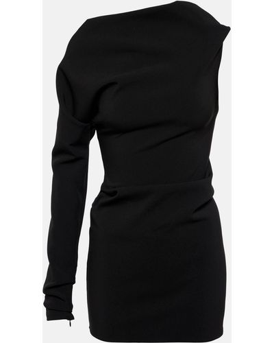 Maticevski Aroma Draped Jersey Minidress - Black
