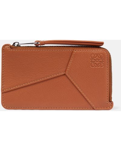 Loewe Puzzle Leather Wallet - Brown