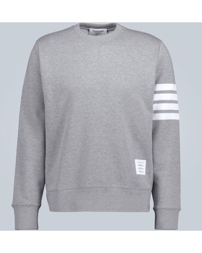 Thom Browne 4-bar Cotton Sweatshirt - Grey