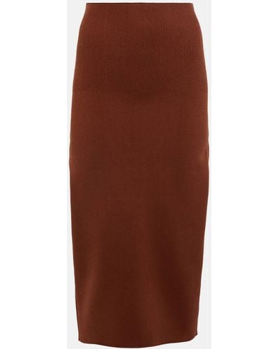 Victoria Beckham High-rise Pencil Skirt - Brown