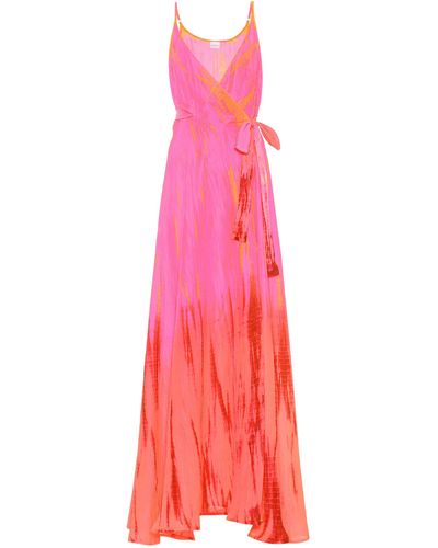 Anna Kosturova Tie-dye Silk Maxi Dress - Pink