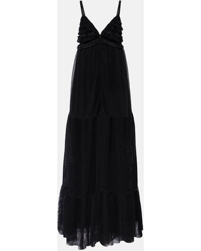 Dorothee Schumacher Beautiful Dream Cotton And Silk Maxi Dress - Black