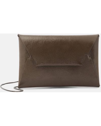 Brunello Cucinelli Small Leather Crossbody Bag - Brown