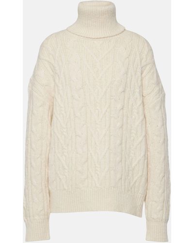 Nili Lotan Annie Alpaca-blend Turtleneck Sweater - White