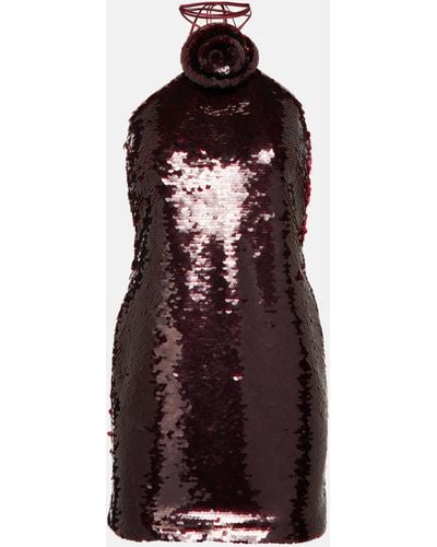 Magda Butrym Open-back Sequined Minidress - Purple