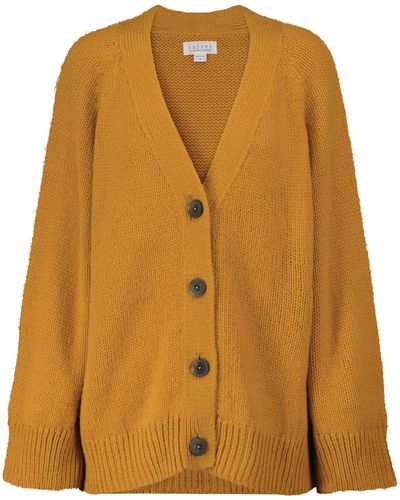 Velvet Kim Alpaca-blend Knit Cardigan - Yellow