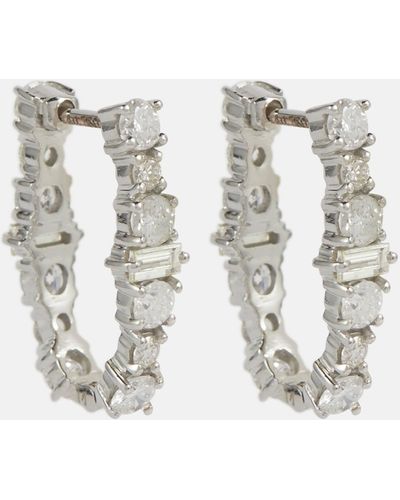 Ileana Makri Rivulet 18kt White Gold Hoop Earrings With Diamonds