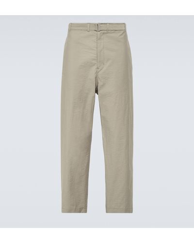 Lemaire Cotton-blend Tapered Pants - Natural