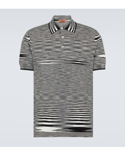 Missoni Space-dyed Cotton Polo Shirt - Grey