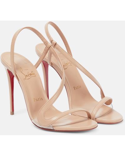 Christian Louboutin Rosalie 100 Leather Sandal - Natural