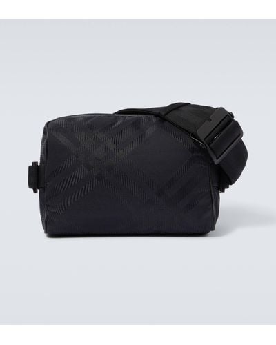 Burberry Checked Belt Bag - Black