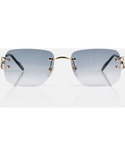 Cartier Rectangular Sunglasses - Blue