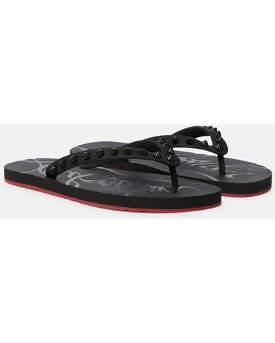 Loubi Flip thong sandals in black - Christian Louboutin
