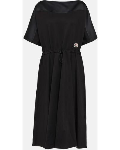 Moncler Cotton Midi Dress - Black