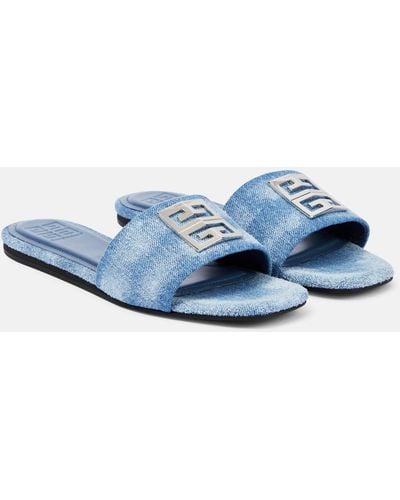 Givenchy 4g Denim Sandals - Blue