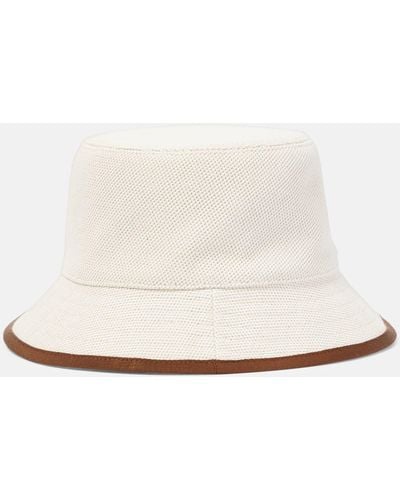 Gucci Logo Canvas Bucket Hat - White