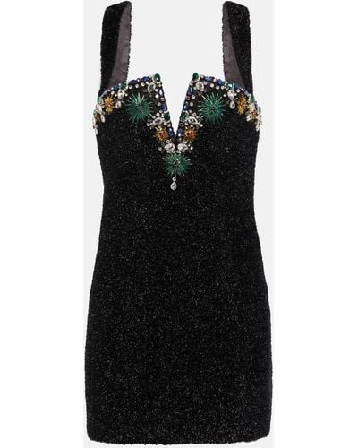 Miss Sohee Embellished Wool-blend Minidress - Black