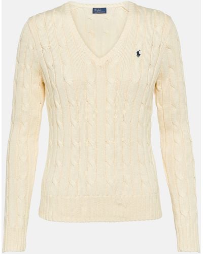 Polo Ralph Lauren Cable-knit Cotton Sweater - Natural