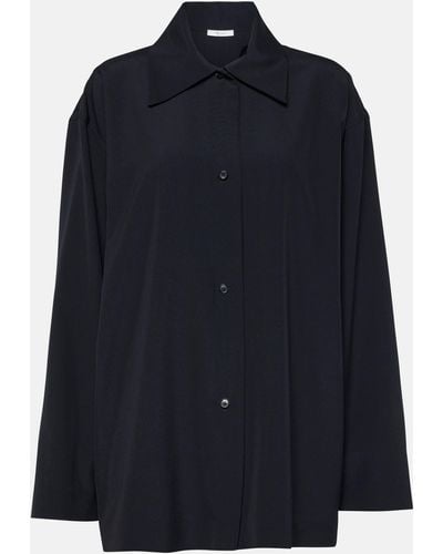 The Row Rigel Wool Blouse - Blue