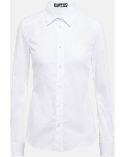 Dolce & Gabbana Cotton Poplin Shirt - White
