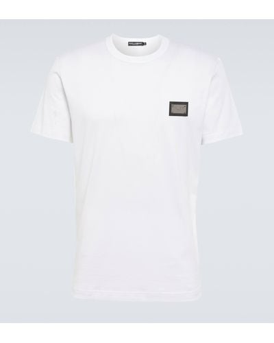 Dolce & Gabbana Logo-plaque Short-sleeve T-shirt - White