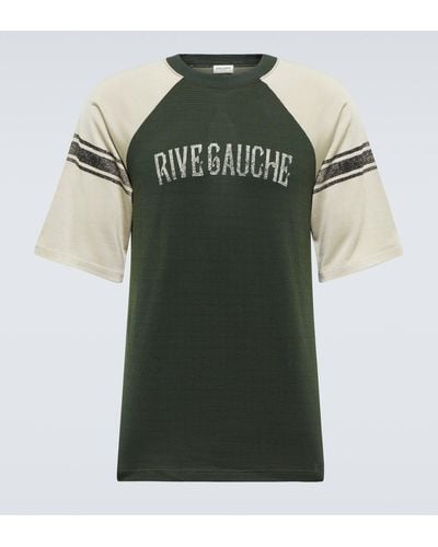 Saint Laurent Rive Gauche Jersey T-shirt - Green