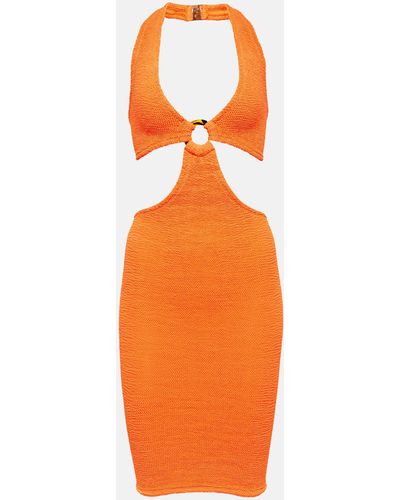 Hunza G Cecile Cutout Minidress - Orange