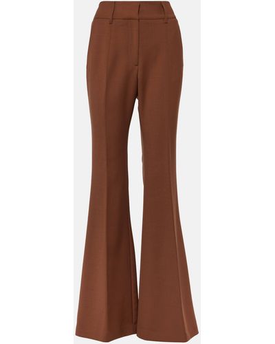 Gabriela Hearst Rhein High-rise Wool Flared Pants - Brown