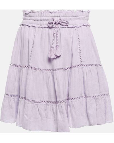 Isabel Marant Lioline Cotton-blend Miniskirt - Purple