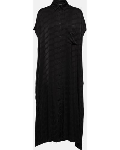 Balenciaga Bb Midi Shirt Dress - Black