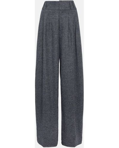 Altuzarra Tyr High-rise Wool-blend Wide-leg Pants - Grey