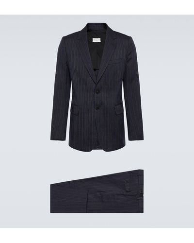 Dries Van Noten Pinstripe Cotton-blend Suit - Blue