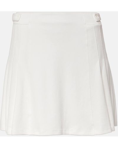 The Upside Pasadena Cher Pleated Cotton Miniskirt - White