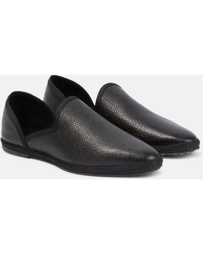 The Row Friulane Leather Shoes - Black