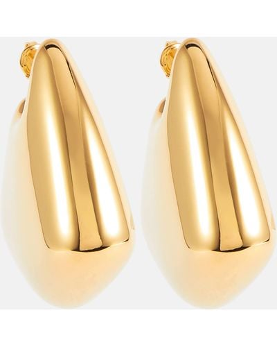 Bottega Veneta Fin Large 18kt Gold-plated Sterling Silver Earrings - Metallic